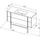 Тумба под раковину Allen Brau Reality 120 1.32008.AM антрацит матовый