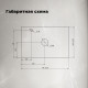 Столешница Aquanet Flat 70 графит, с отв. слева