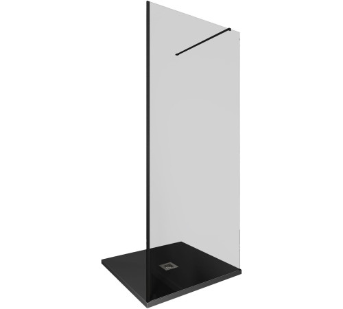 Душевая перегородка Allen Brau Infinity 1 90 3.21010.BBA.T черный браш