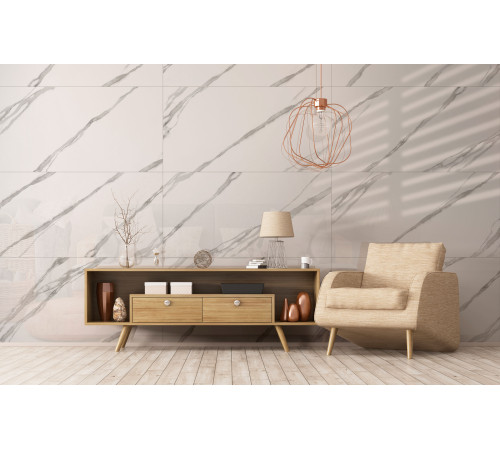 GT120606503PR Керамогранит Carrara Bronze белый полированный 60x120